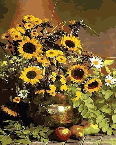 Schilderen op Nummer - Zonnebloemen en fruit