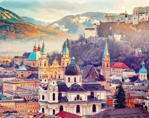 Schilderen op Nummer - De stad Salzburg