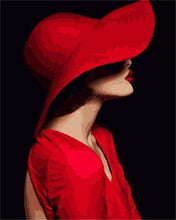 Afbeelding in Gallery-weergave laden, Schilderen op Nummer - De dame met een rode hoed
