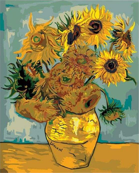 Schilderen op Nummer - Rode Zonnebloem – Figured'Art Schilderen op Nummer - Rode Zonnebloem – Figured'Art