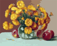 Afbeelding in Gallery-weergave laden, Schilderen op Nummer - Vaas met Zonnebloemen en Appels
