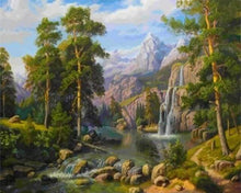 Afbeelding in Gallery-weergave laden, Schilderen op Nummer - Watervallen in het bos