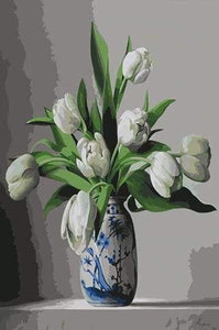 Schilderen op Nummer - Witte Tulpen