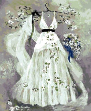 Afbeelding in Gallery-weergave laden, Schilderen op Nummer - Witte trouwjurk