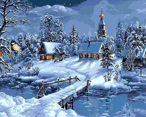 Schilderen op Nummer - Winterlandschap