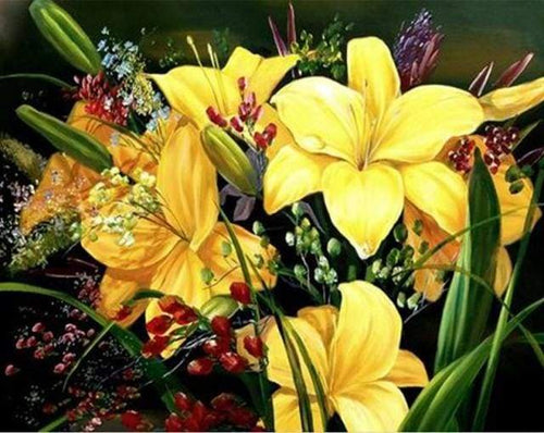Schilderen op Nummer - Gele Clivia