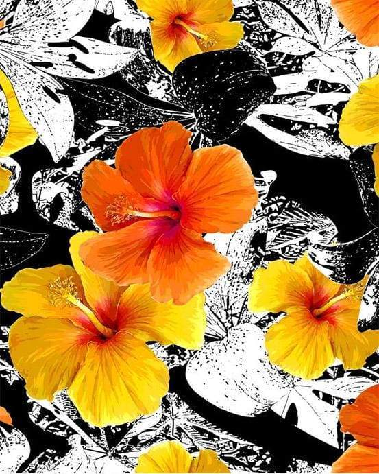 Schilderen op Nummer - Gele Hibiscusbloem